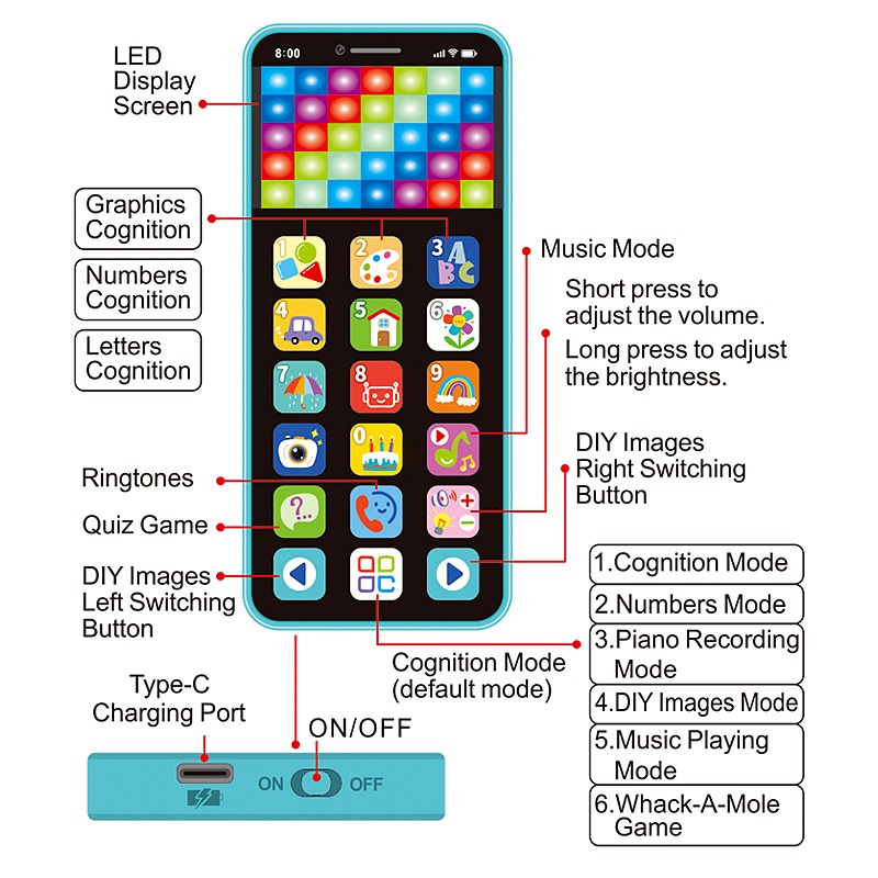 YSGO Y-Phone & Y-Pad Early Learning Toys image showing YS2603D